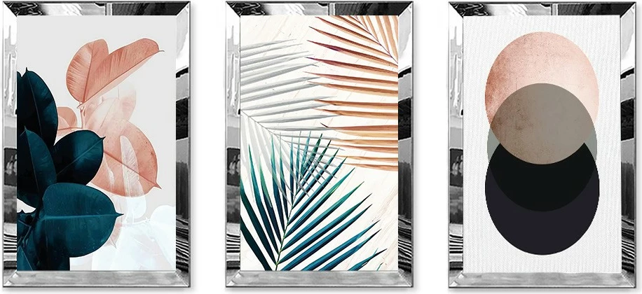 Pikturë dekorative MDF-Plexiglass (3 copë), Wallity, Huhu409, 40x60