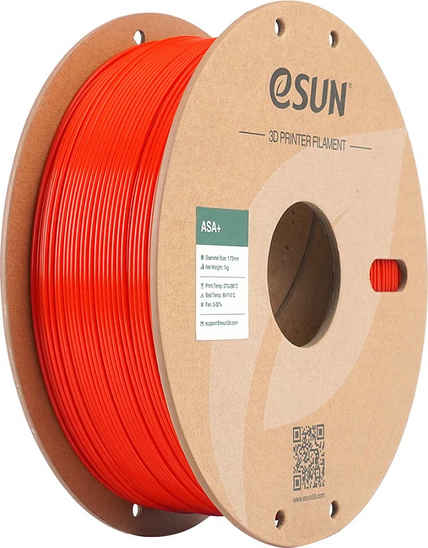 Filament 3D eSun ASA+ 1.75mm 1kg, i kuq