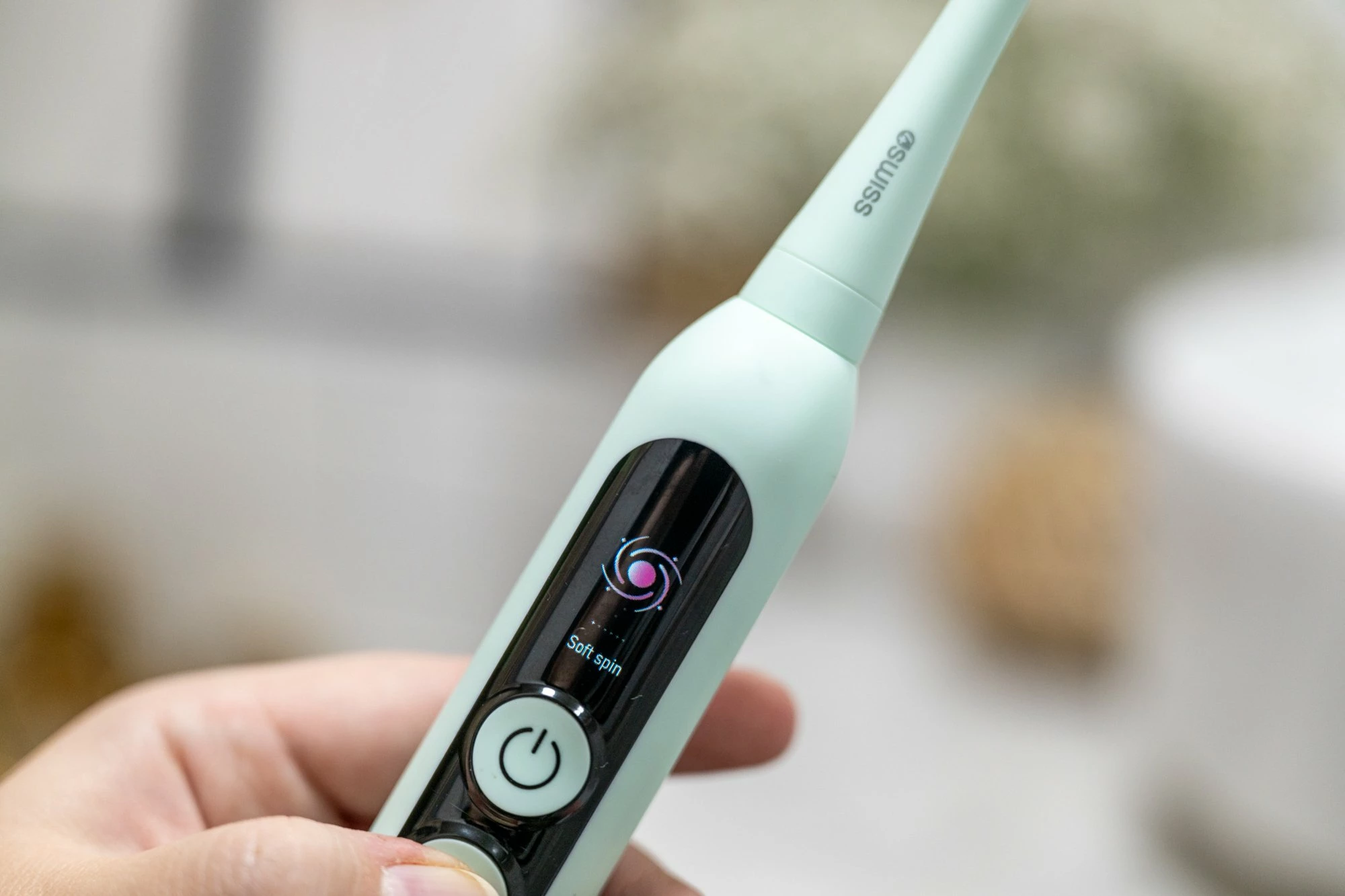 Furçë dhëmbësh elektrike 4Swiss ST216 Electrosonic Care+, 6 mënyra, 2 koka, bateri 2000 mAh, LCD, IPX7, mint, set 2 copë