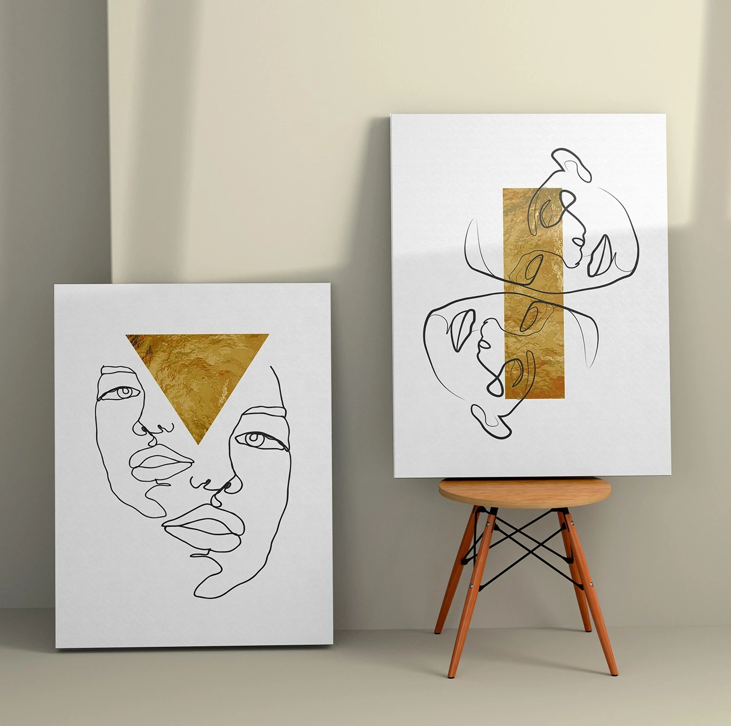 Pikturë dekorative në kanavacë (2 copë), Wallity, 2KNV4251, 50x70cm
