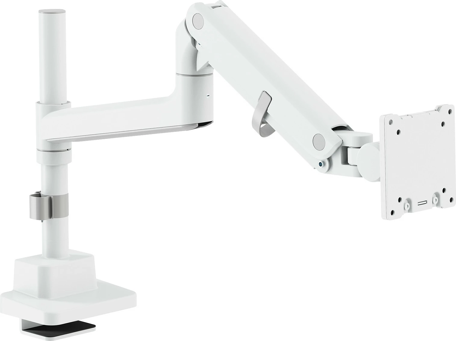 Mbajtës monitori Digitus Single Monitor Mount, 57", 27 kg, VESA 75x75/100x100, Clamp, i bardhë