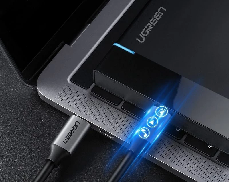 Kabllo USB-C në USB-C Ugreen 50751 1.5 m USB 3.1 3A, e zezë