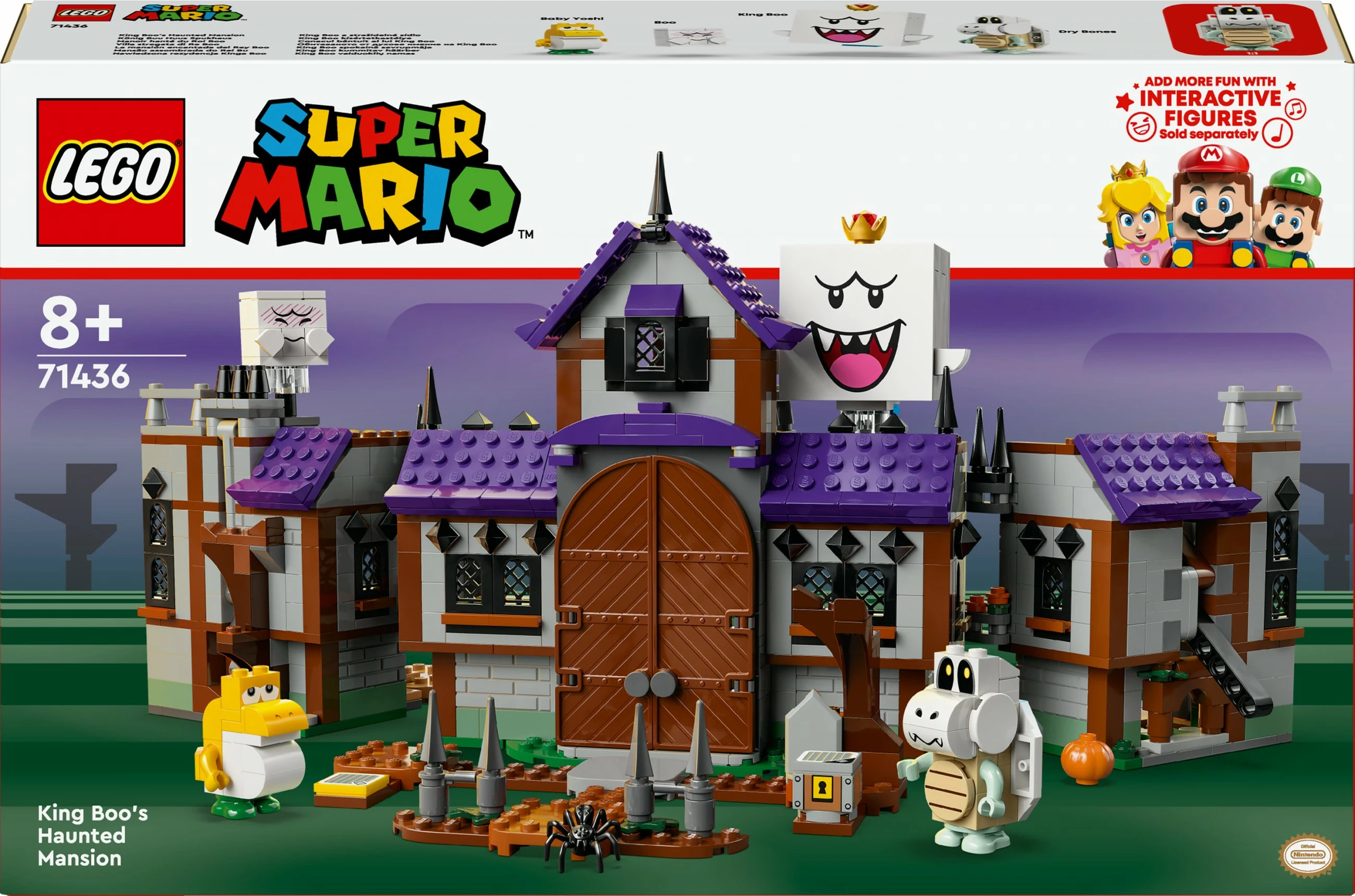 Set ndërtimi LEGO Super Mario 71436 King Boo's Haunted Mansion, shumëngjyrësh