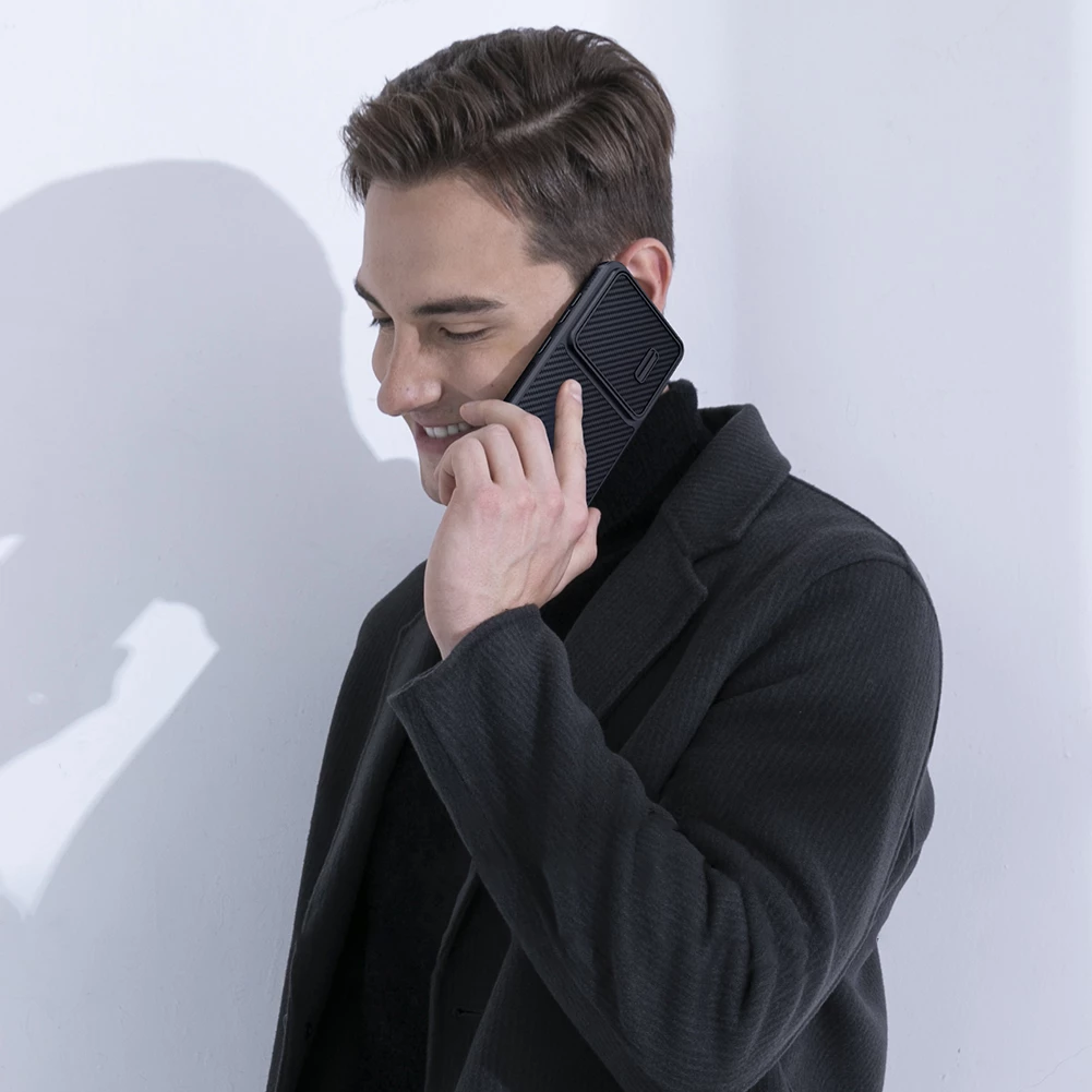 Mbështjellës Nillkin Synthetic Fiber S Case për Samsung Galaxy S23, me kapak kamere, i zi