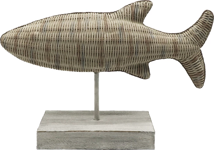 Dekor peshk, polirezine, natyrale, 27x8x18cm