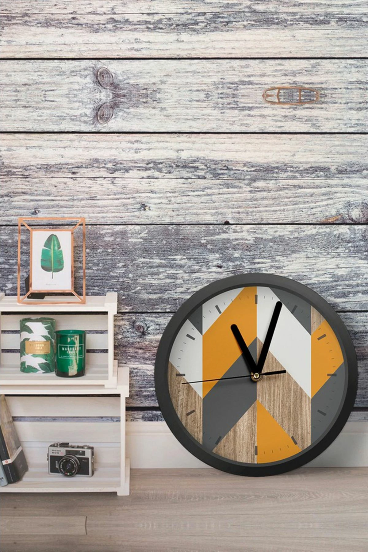 Orë dekorative MDF, shumëngjyrëshe, Wallity, Artavessa3Dclock1