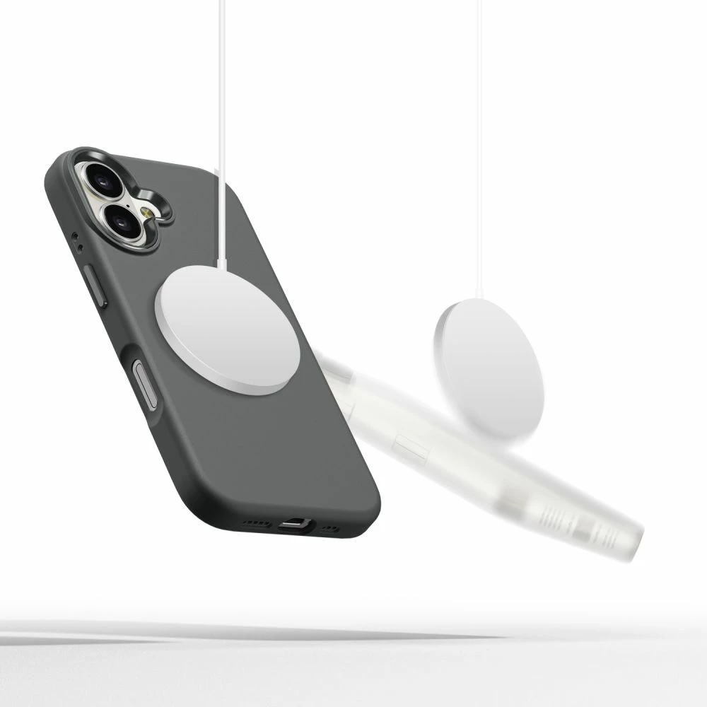 Mbështjellës Tech-Protect Silicone PU MagSafe për iPhone 16, Gri