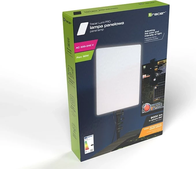 Llampë panel LED Tracer Lumi PRO me stativ 180cm, 160 LED, me telekomandë