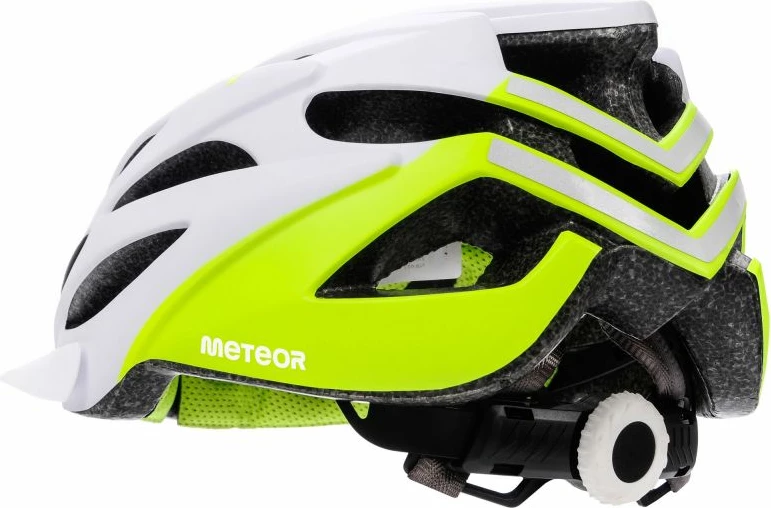 Helmetë biçiklete Meteor Marven 24786-24788, bardhë/jeshile [Madhësia: Standarde]