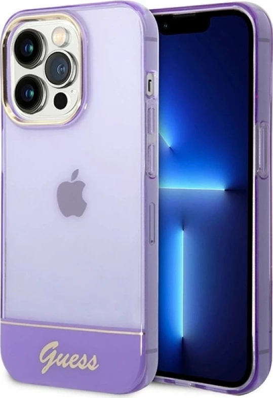 Mbrojtëse telefoni Guess Translucent për iPhone 14 Pro Max, vjollcë
