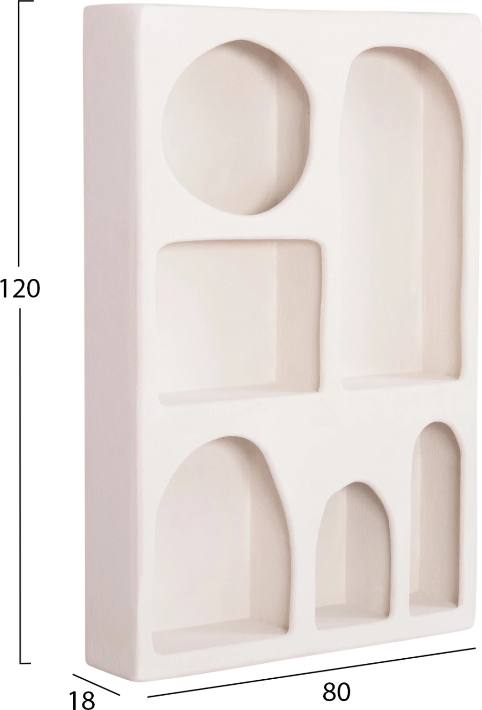 Tallboy Santorini FH18059 MDF ngjyrë off-white 80x18x120H cm