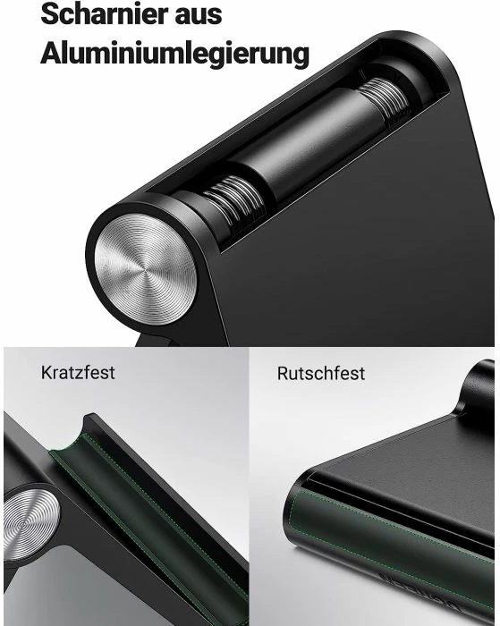 Mbajtëse telefoni UGREEN 50747, e palosshme me kënd të rregullueshëm, e zezë