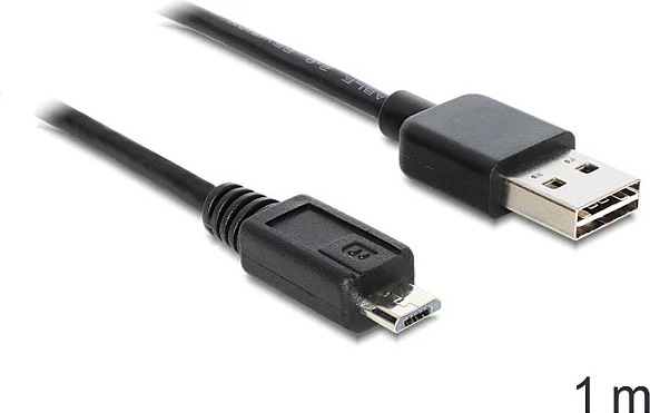 Kabllo DeLOCK EASY-USB USB-A në Micro-USB B, 1m, USB 2.0, e zezë