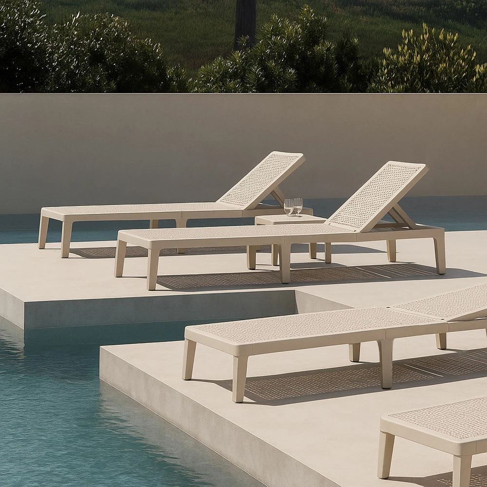 Shezlong Seagull, ngjyrë gri e çelët, 191x55x29