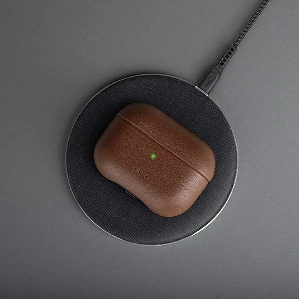Mbështjellës UNIQ Terra për AirPods Pro, lëkurë natyrale, Kuq