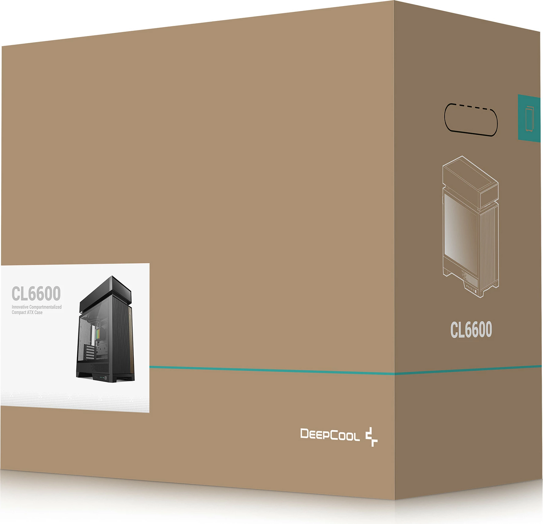 Kasë DeepCool CL6600, Midi Tower, ATX/micro ATX/Mini-ITX, Tempered Glass, RGB, e zezë