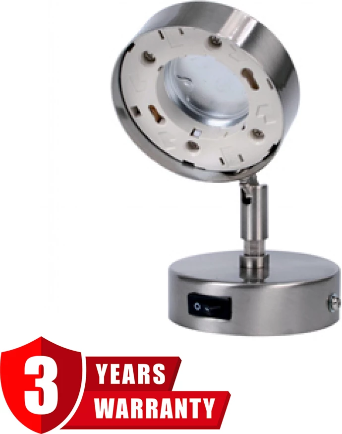 Kornizë - llampe Inox kualitative lakuese për drita led ose ekonomike GX53 qe dedikohet permbi piktura / vitrina / dollape etj. 
