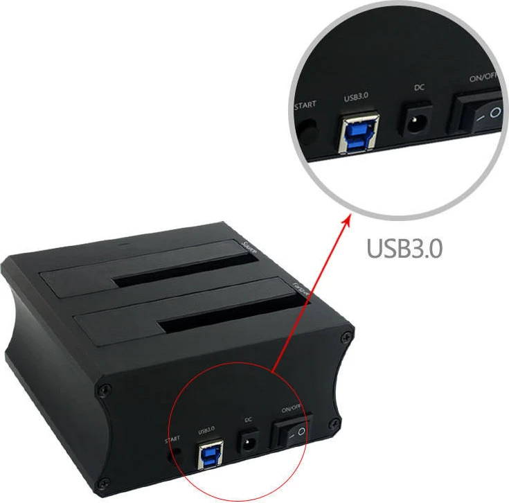 Docking Station TECH TIME Hard Drive Dock 3X