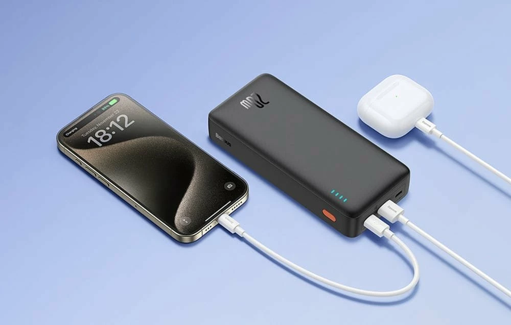 Powerbank Baseus Airpow 20000mAh 20W, e zezë