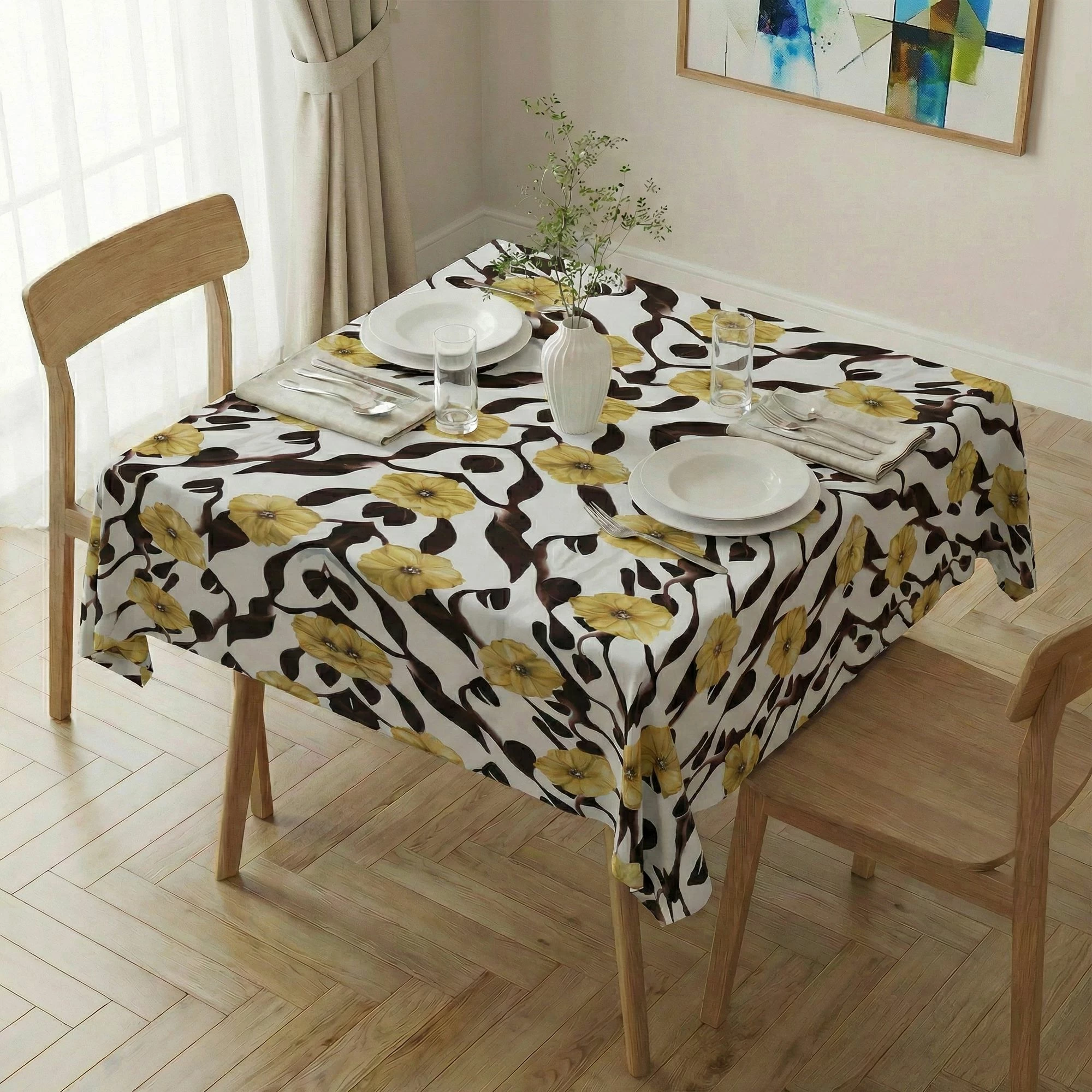 Mbulesë tavoline Hermia, Gravellamg4, 140x140 cm