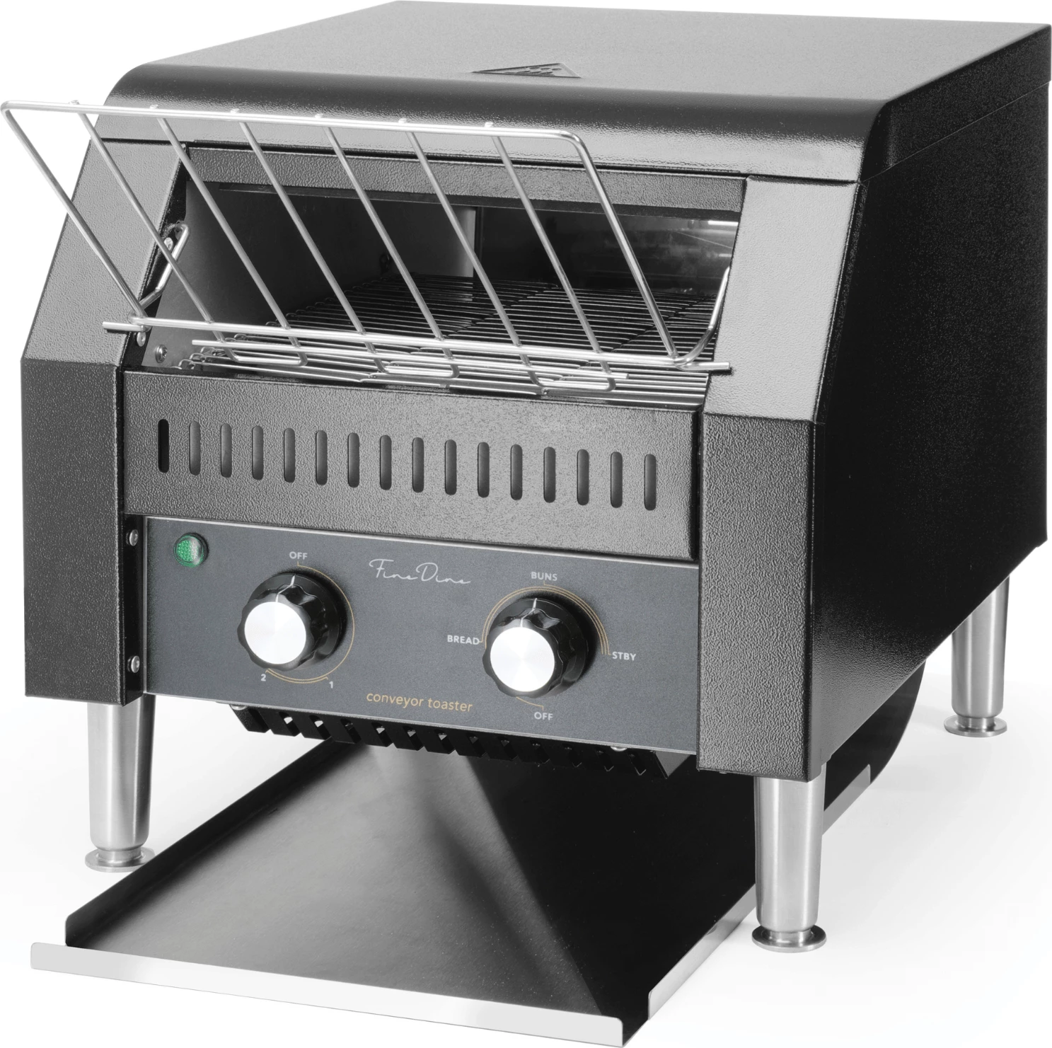 Toaster transportues, Fine Dine, 2200W, çelik inox, 418x368mm, e zezë