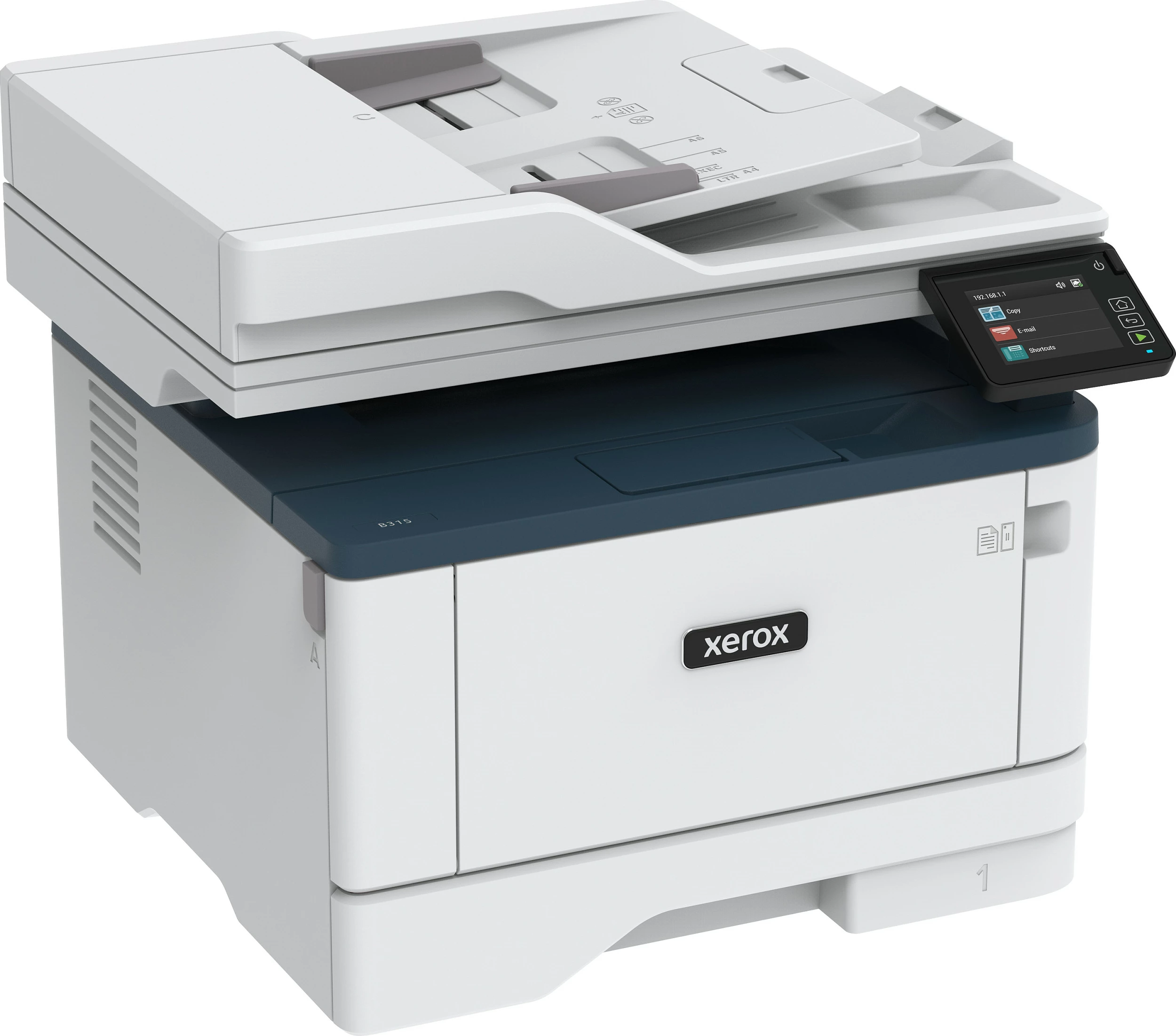Printer multifunksional Xerox B315, laser, mono, wireless, duplex, 2 kaseta, 350 fletë, A4, blu/bardhë