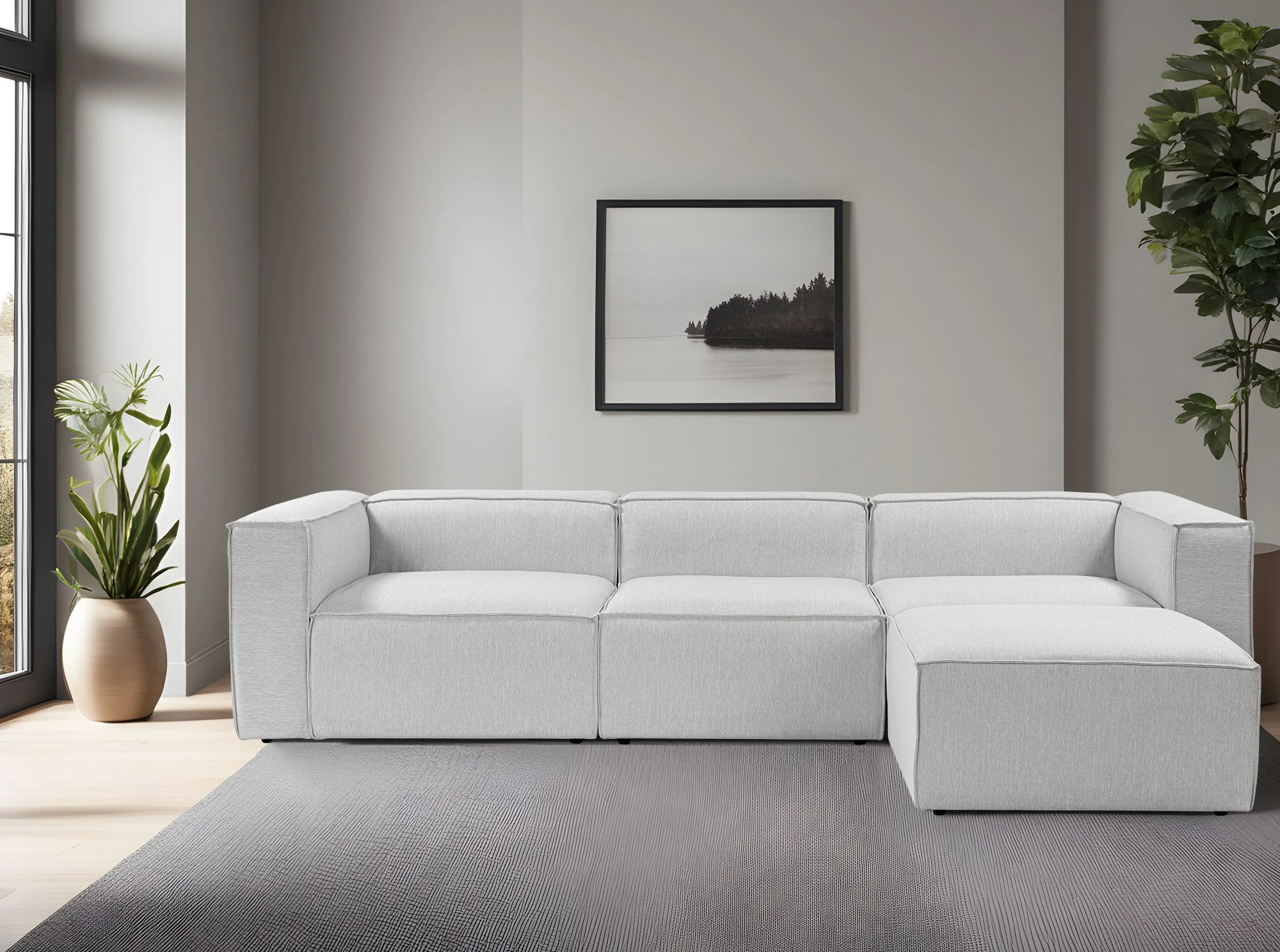 Këndsofa Atelier del Sofa, ngjyrë gri, Fora