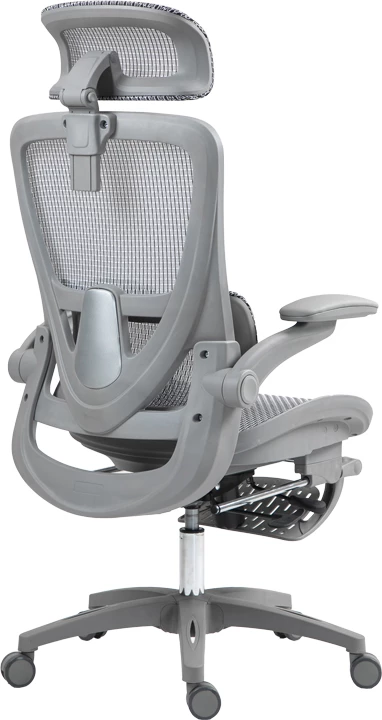 Karrige pune menaxheri Zenyk, rrjetë speciale, e zezë dhe e bardhë, 63x70x126cm