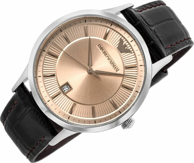 Orë dore meshkujsh Emporio Armani Renato AR11783, kafe