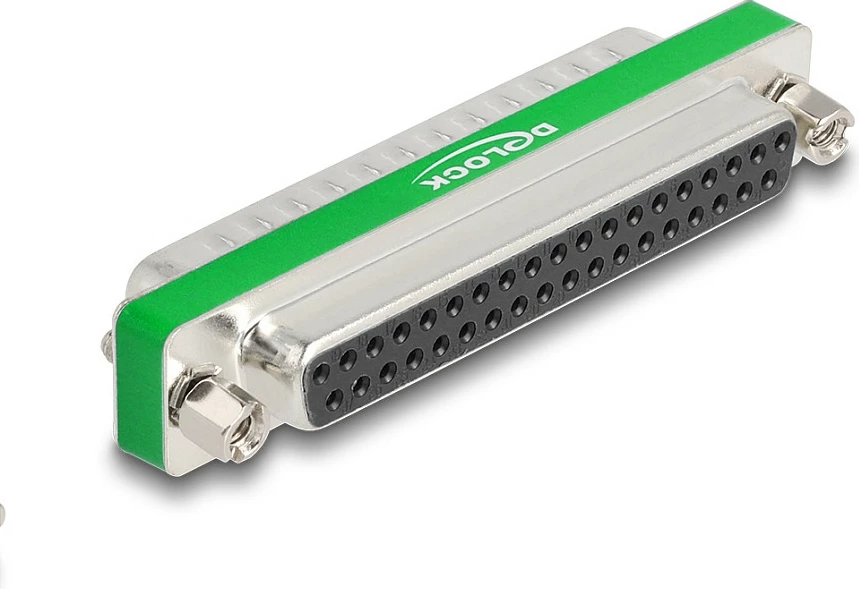 Filtër EMI/HF DeLOCK D-Sub 37-pin, mashkull në femër, Plug & Play, gjelbër/argjend