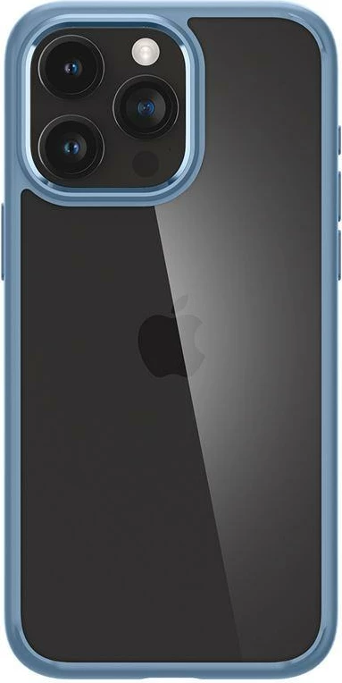 Mbështjellës Spigen Crystal Hybrid për iPhone 15 Pro Max, Transparent Blu
