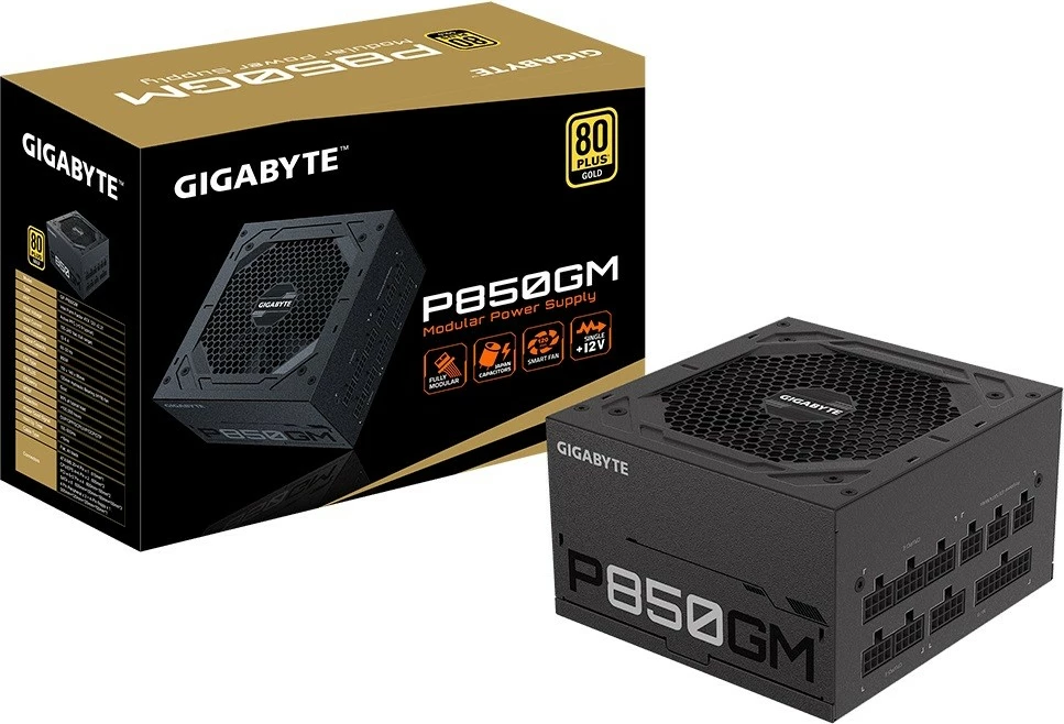 Kasë Gigabyte GP-P850GM, 850W, 80 PLUS Gold, Modular, E zezë