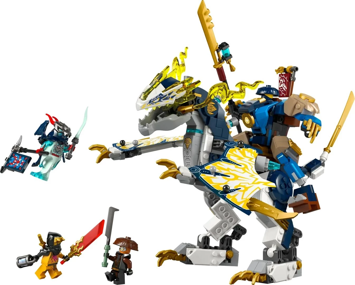 Set LEGO NINJAGO 71843 Rogue’s Mech Dragon Rider me 4 minifigura