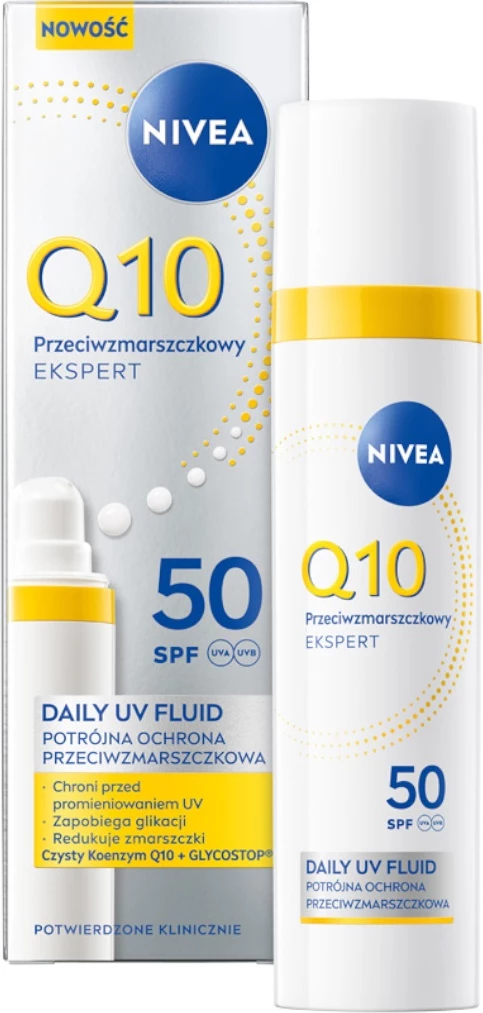 Fluid për fytyrë Nivea Q10 Anti-Wrinkle Expert Daily UV Fluid SPF50 për femra 40ml