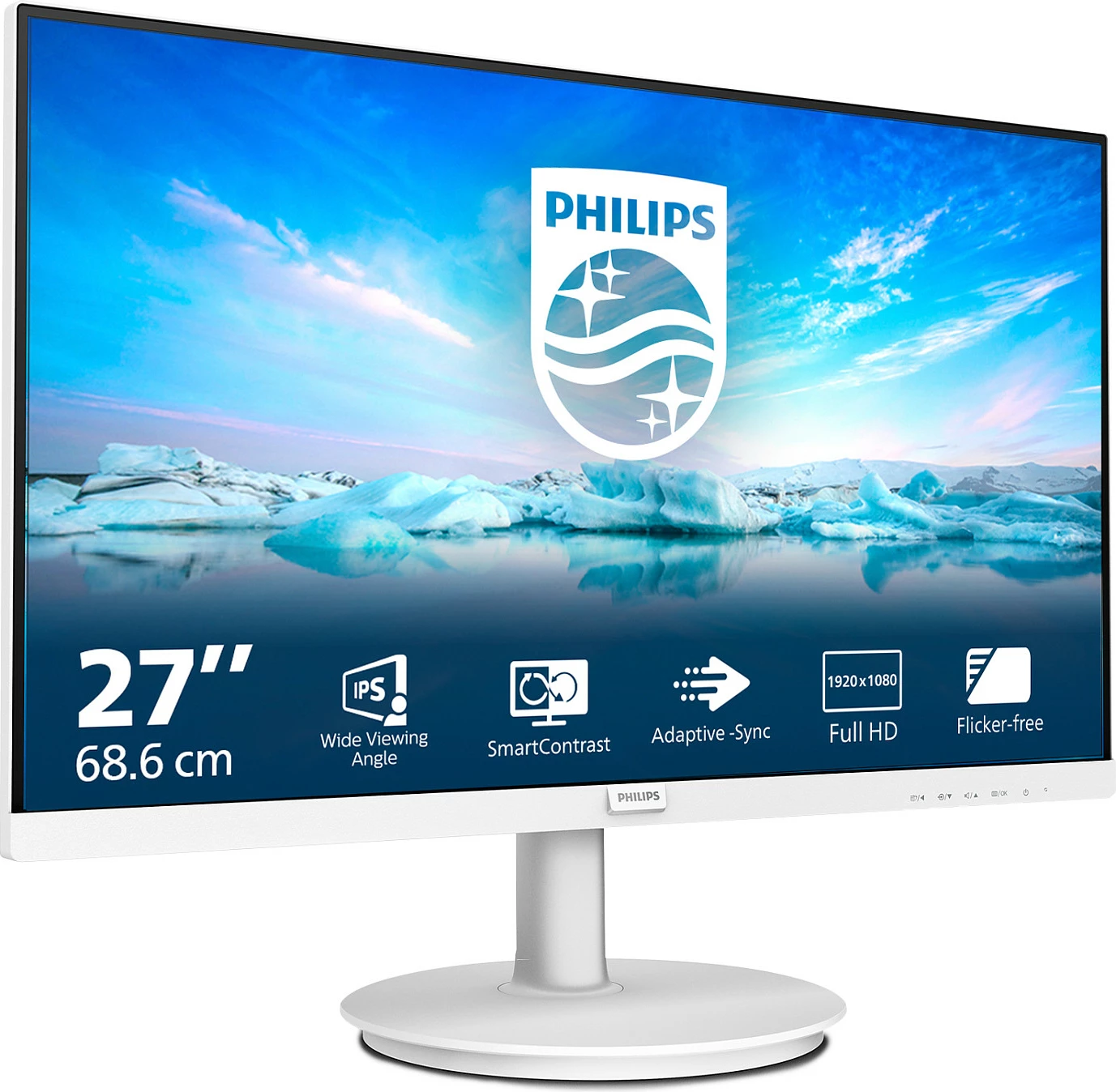 Monitor Philips 271V8AW 27 inç Full HD 100Hz i bardhë
