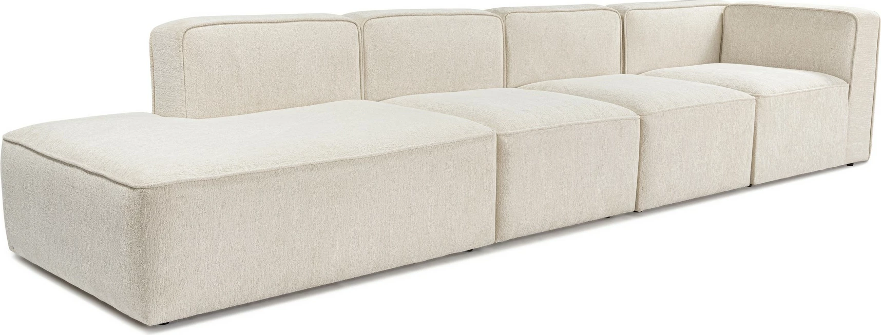 Kënd-sofë Atelier del Sofa, More M (M4-M1-M1-M7), ngjyrë krem, shndërrohet në shtrat