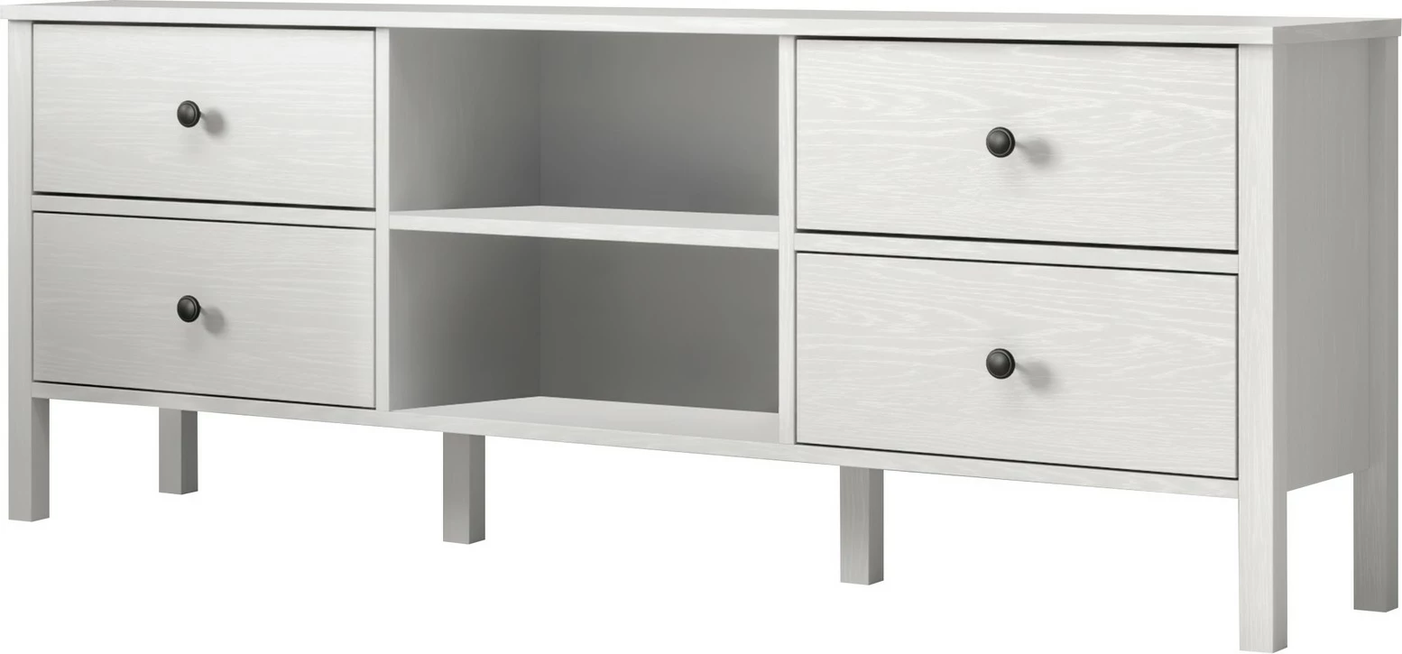 Komodë TV Hanah Home, FRN-20002, ngjyrë druri dhe e bardhë, 160x62x35cm