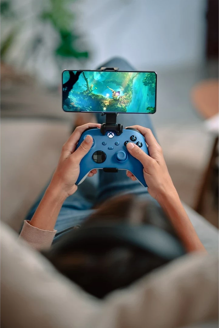 Gamepad Microsoft Xbox Wireless Controller, Bluetooth/USB, për Xbox One/One S/One X, Blu