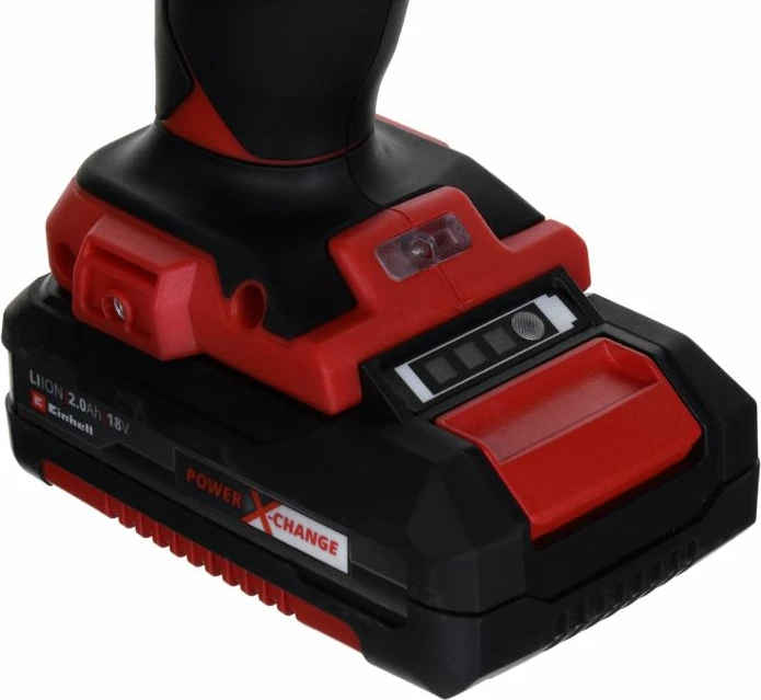 Shurubillë pa kabllo Einhell TE-CD 18/40 Li-i +64, e zezë/e kuqe, set me 2 bateri dhe 64 pjesë