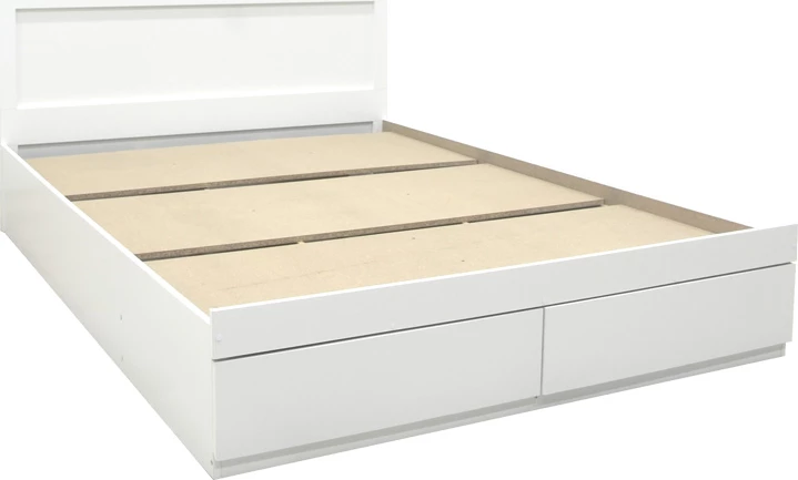 Krevat Olympus me sirtarë, ngjyrë e bardhë, 140x200cm