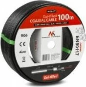 Kabllo koaksiale Maclean MCTV-477 RG6 100 m gelled, e zezë