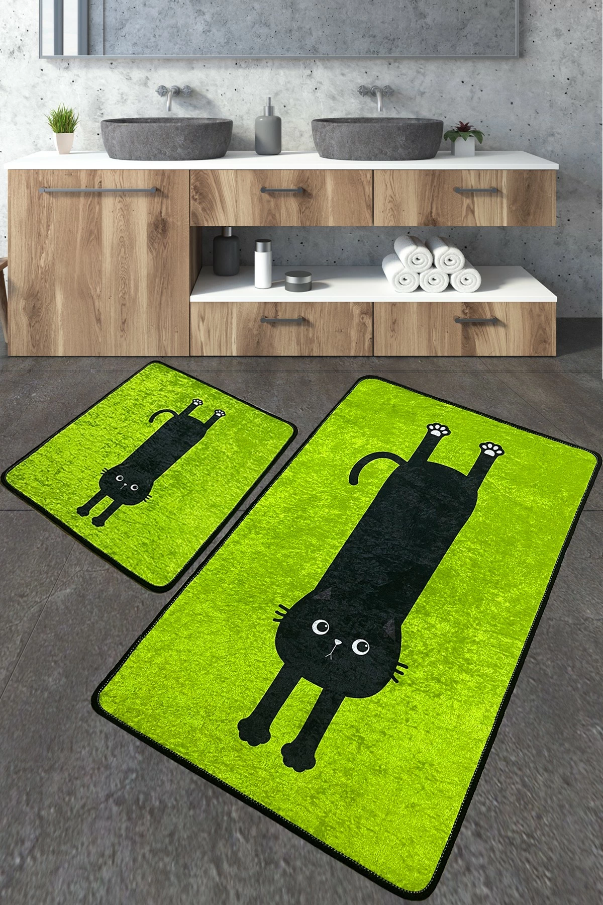 Set tapetash për banjo, 2 copë, Mijölnir Comfort, shumëngjyrëshe