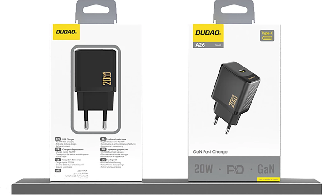 Karikues muri Dudao A26, GaN, 20W, USB-C, i zi