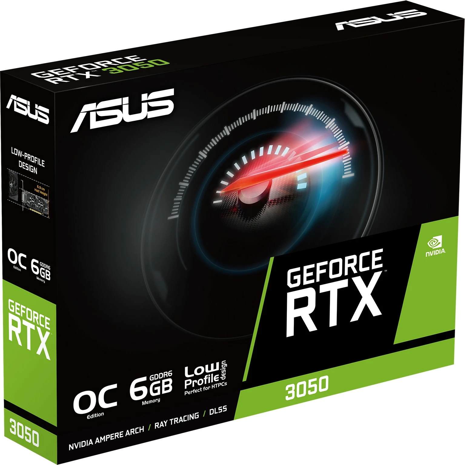 Kartelë grafike ASUS GeForce RTX 3050 LP BRK OC Edition, 6 GB, GDDR6, PCI Express 4.0, e zezë