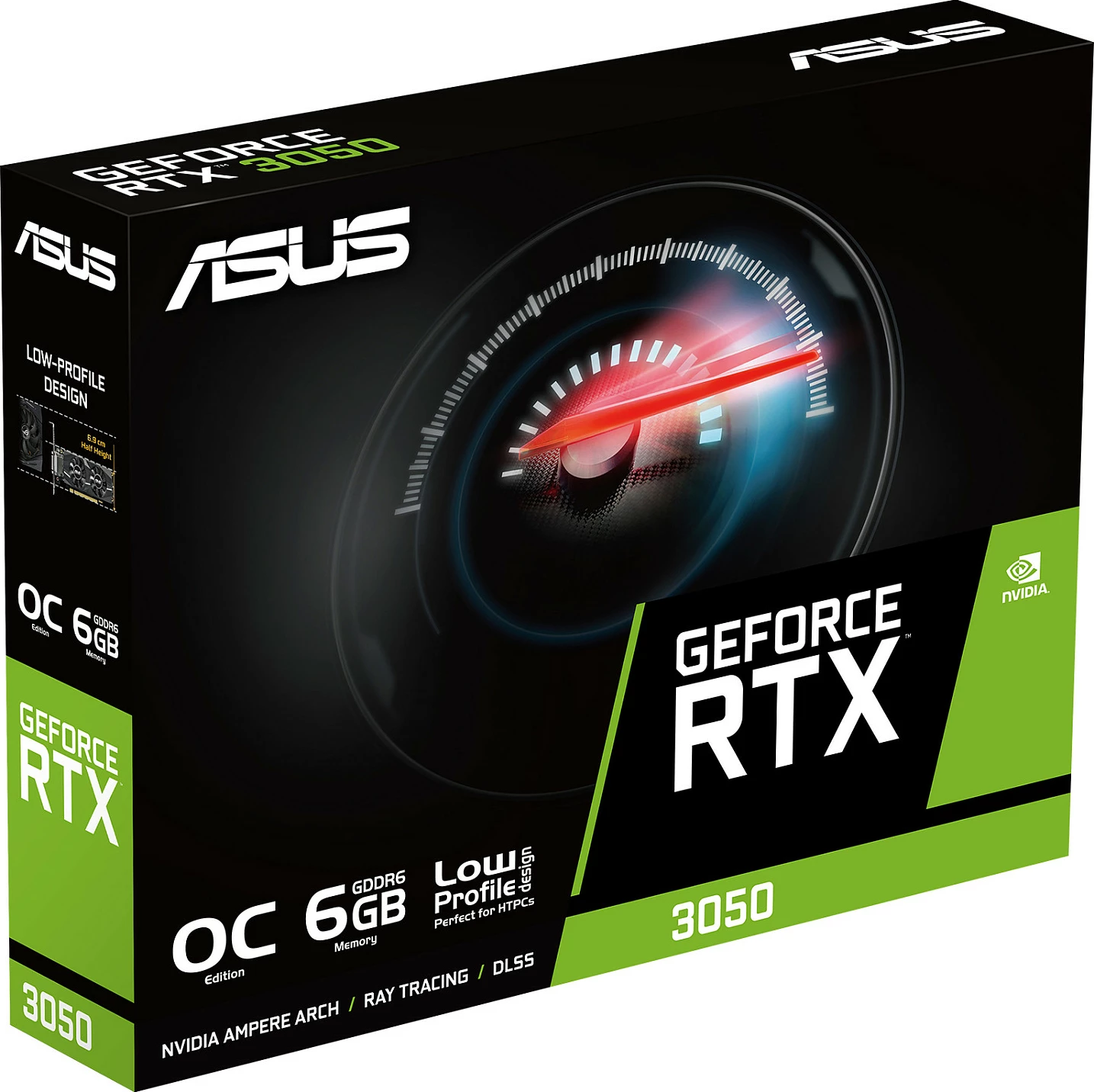 Kartelë grafike ASUS GeForce RTX 3050 LP BRK OC Edition, 6 GB, GDDR6, PCI Express 4.0, e zezë
