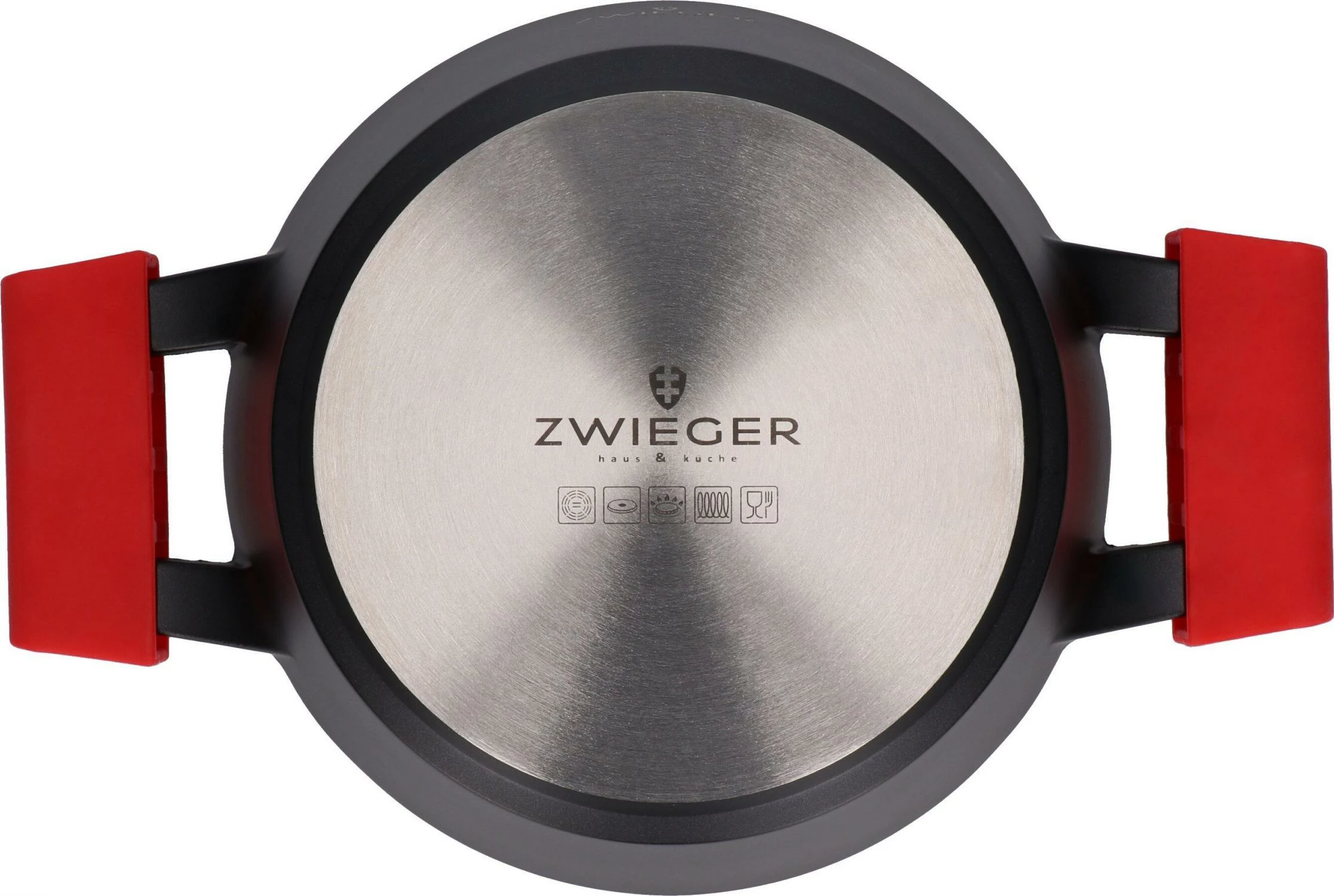 Tenxhere Zwieger Obsidian 20 cm 2 L, për induksion, e zezë, me kapak