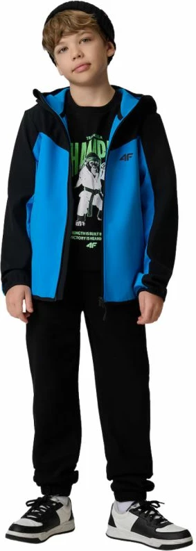 Jakne softshell për djem 4F M477, kaltër