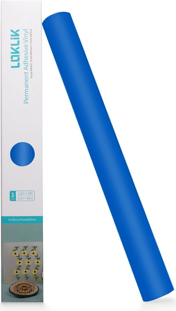 Folie vinili permanente LOKLiK, mat, 30.5 x 180 cm, blu mbretërore