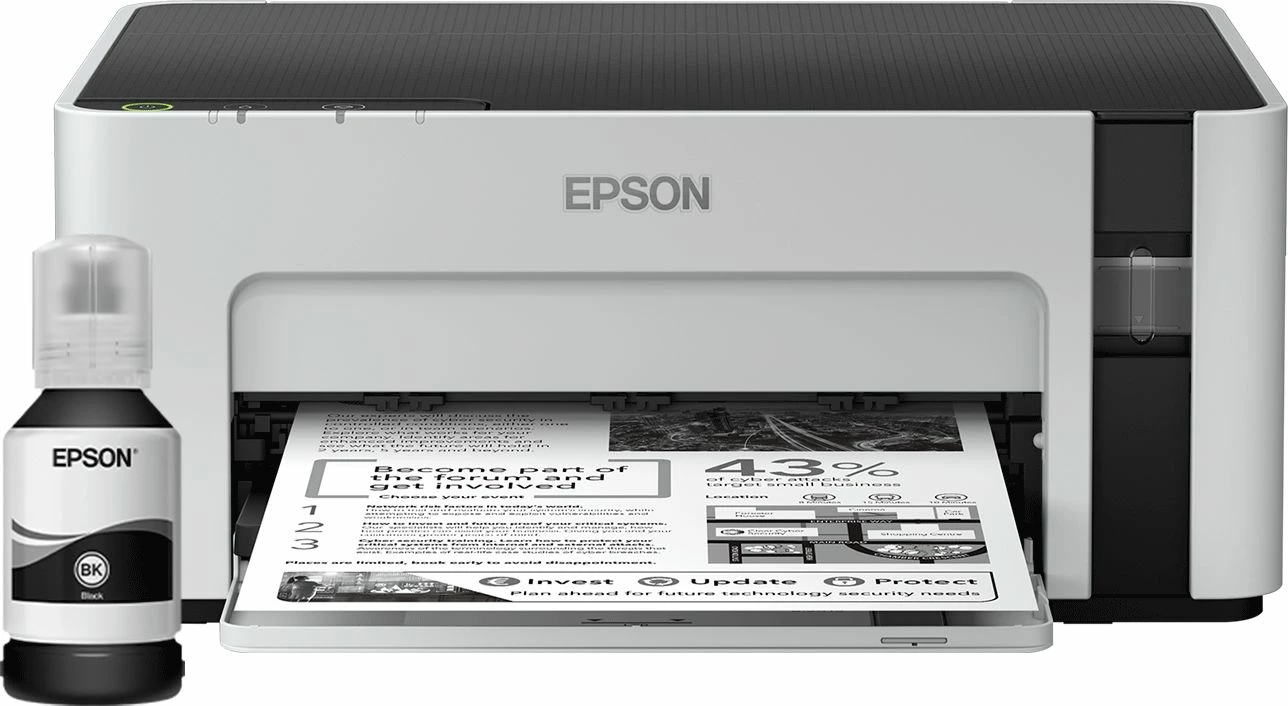 Printer bardhë e zi Epson EcoTank M1100 C11CG95403, A4, USB, CISS