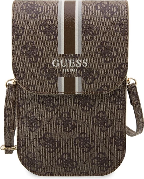 Çantë për telefon Guess 4G Stripes, kafe